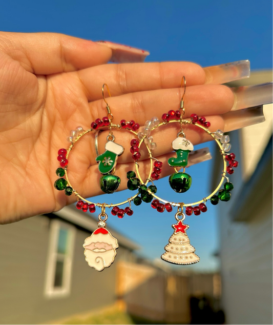 Christmas Hoop Earrings