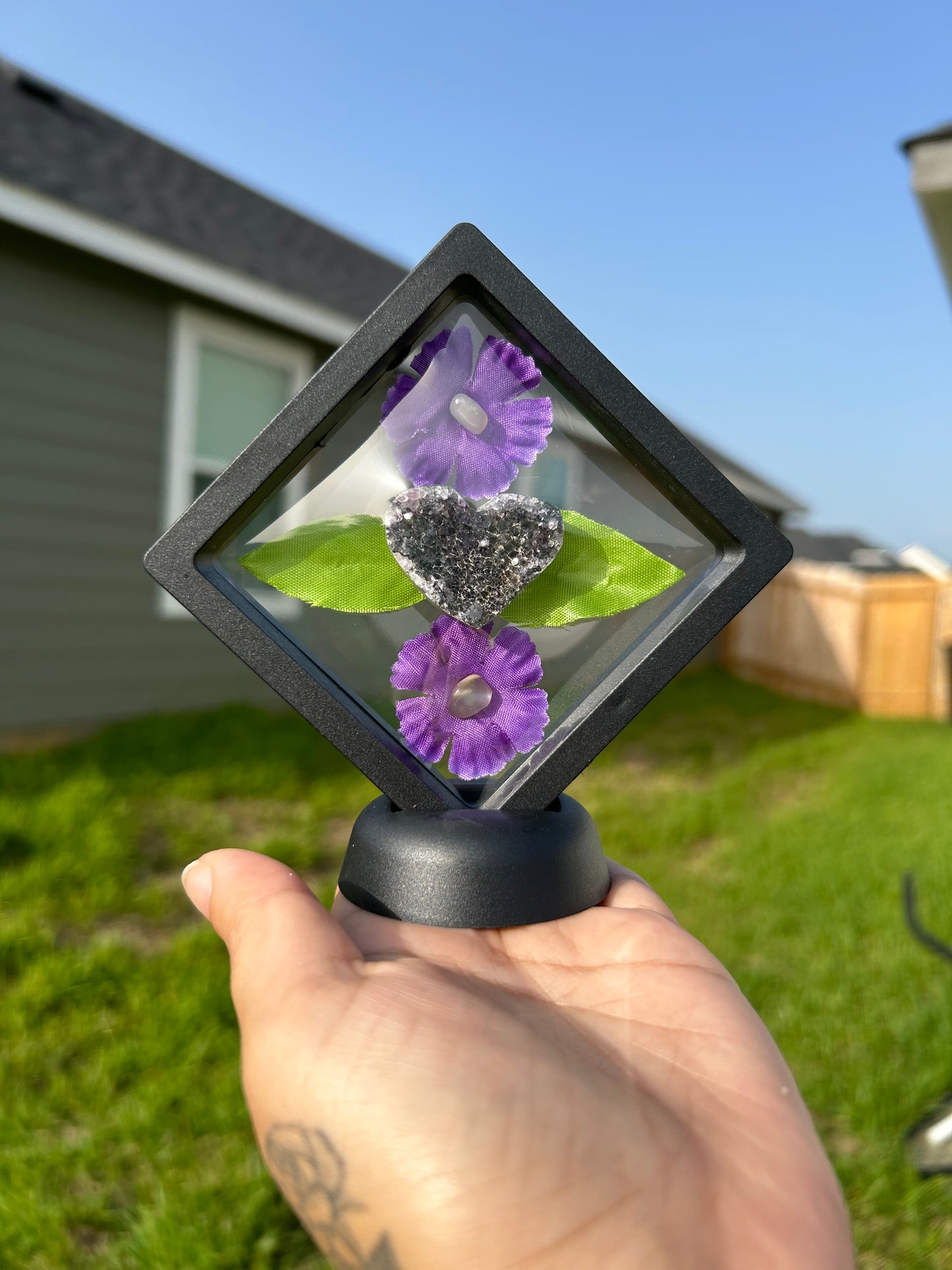 Amethyst Heart Home Decor