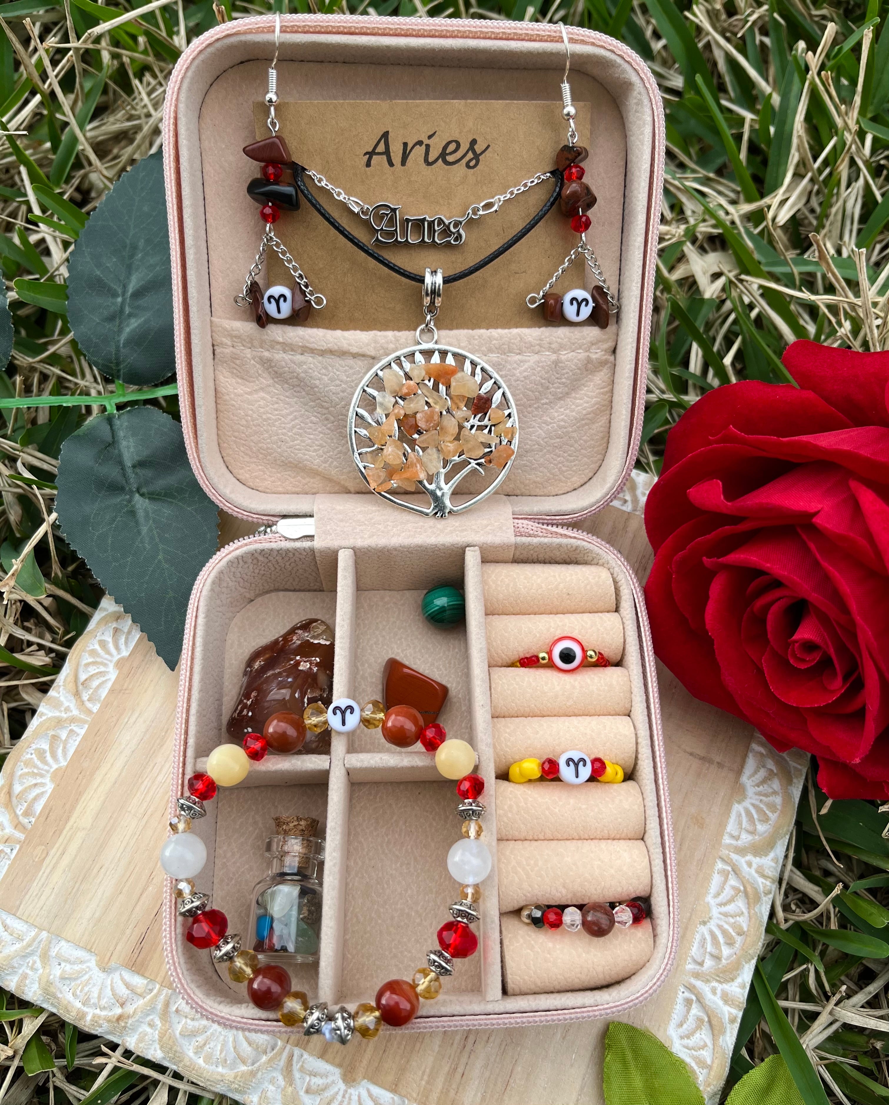 Deals Upcycled Aries Theme Vintage Jewelry Box